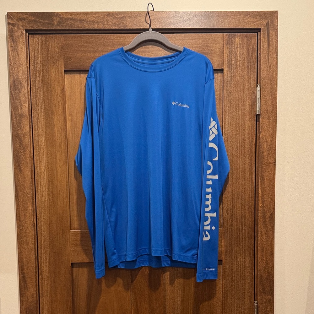 Columbia Men's Vibrant Blue Long Sleeve Tee